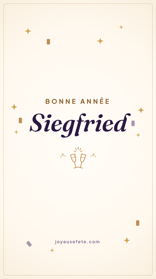 Image « Bonne année Siegfried » au format story