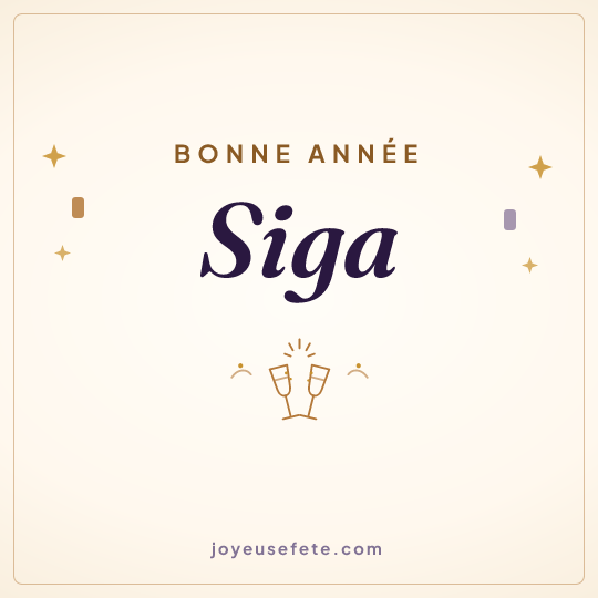 Image carrée « Bonne année Siga » pour WhatsApp