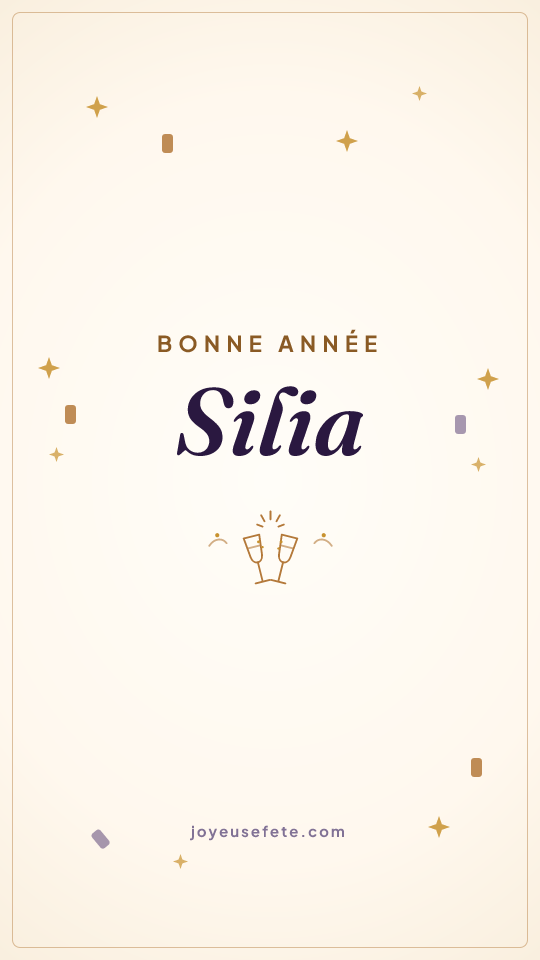 Image « Bonne année Silia » au format story