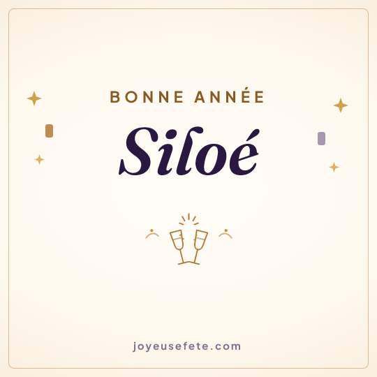 Image carrée « Bonne année Siloé » pour WhatsApp