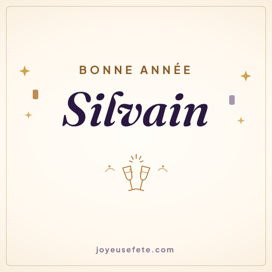 Image carrée « Bonne année Silvain » pour WhatsApp