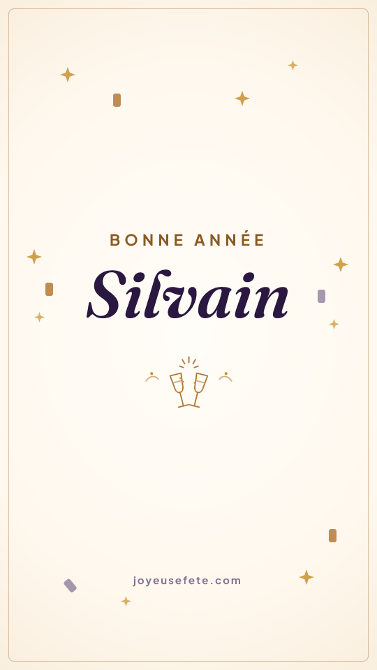 Image « Bonne année Silvain » au format story