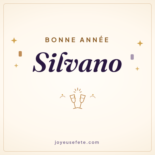 Image carrée « Bonne année Silvano » pour WhatsApp