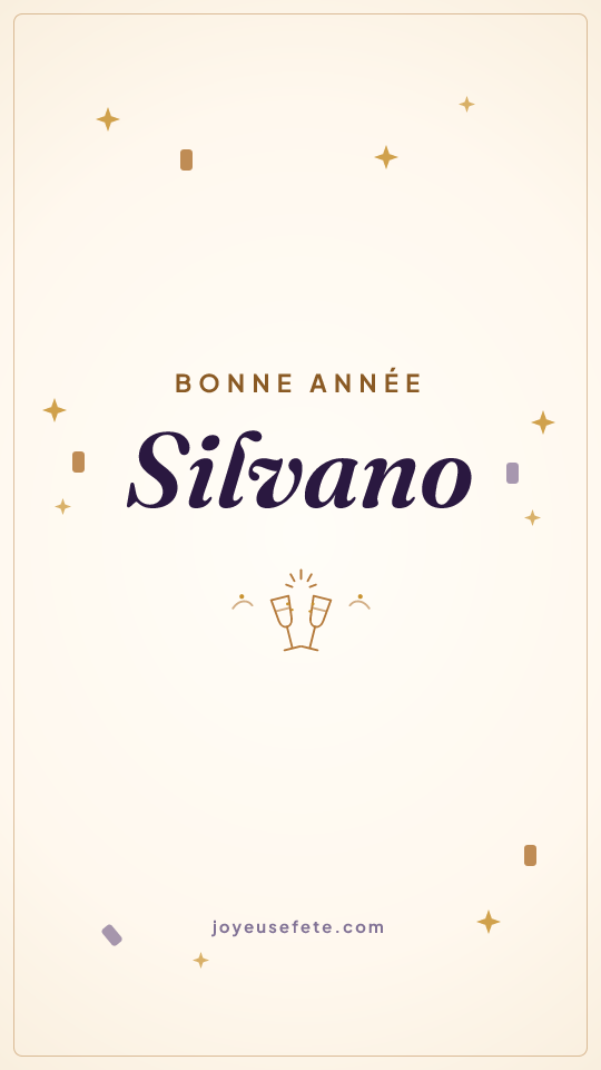 Image « Bonne année Silvano » au format story