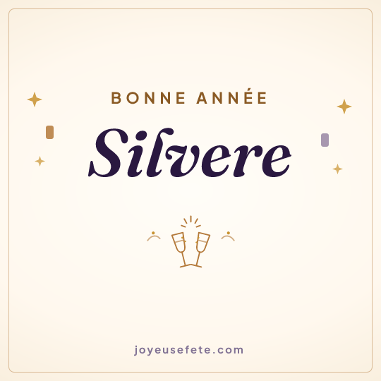 Image carrée « Bonne année Silvere » pour WhatsApp