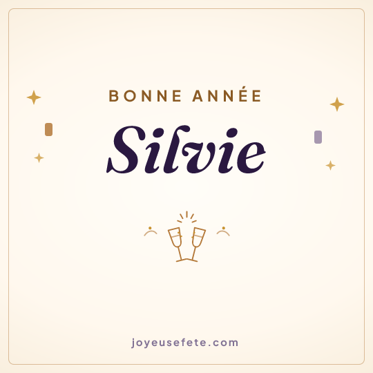 Image carrée « Bonne année Silvie » pour WhatsApp
