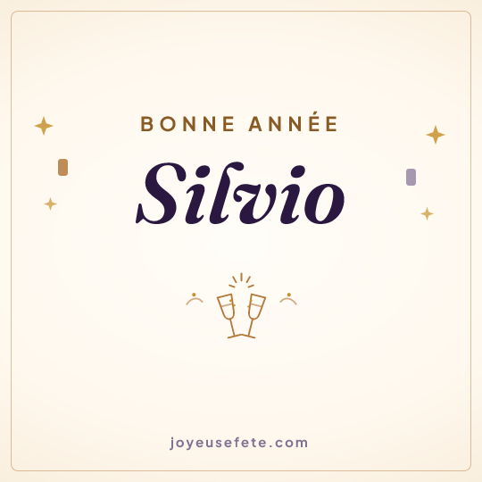 Image carrée « Bonne année Silvio » pour WhatsApp