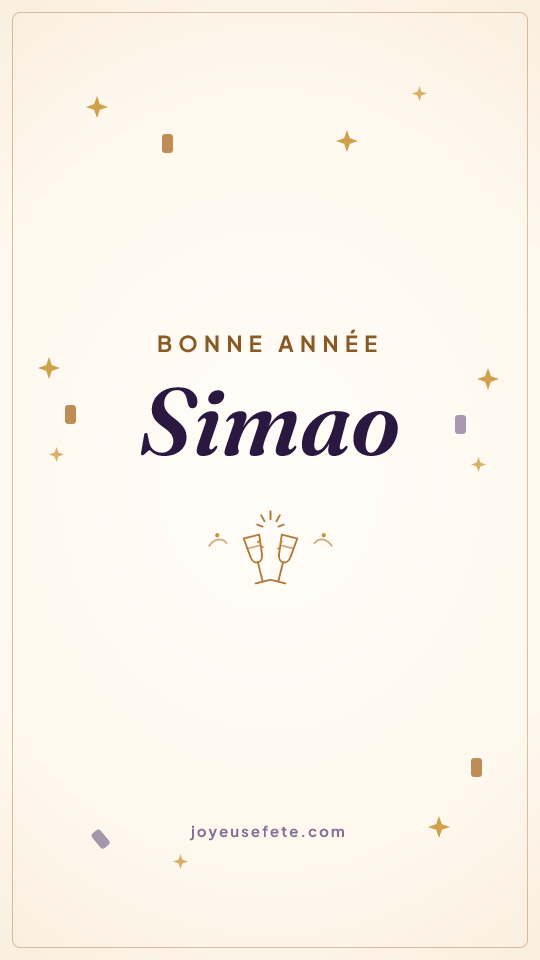 Image « Bonne année Simao » au format story