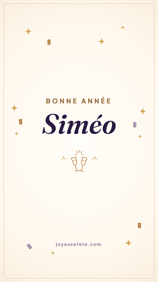 Image « Bonne année Siméo » au format story