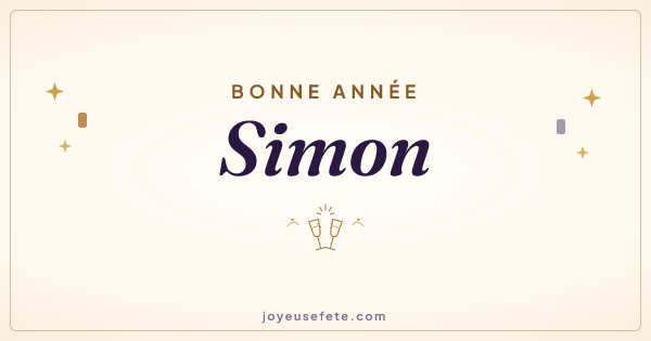 Image « Bonne année Simon » au format large