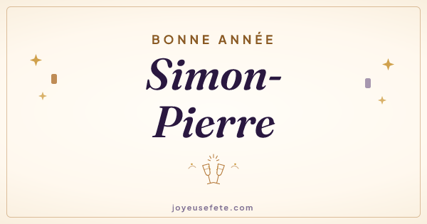 Image « Bonne année Simon-Pierre » au format large