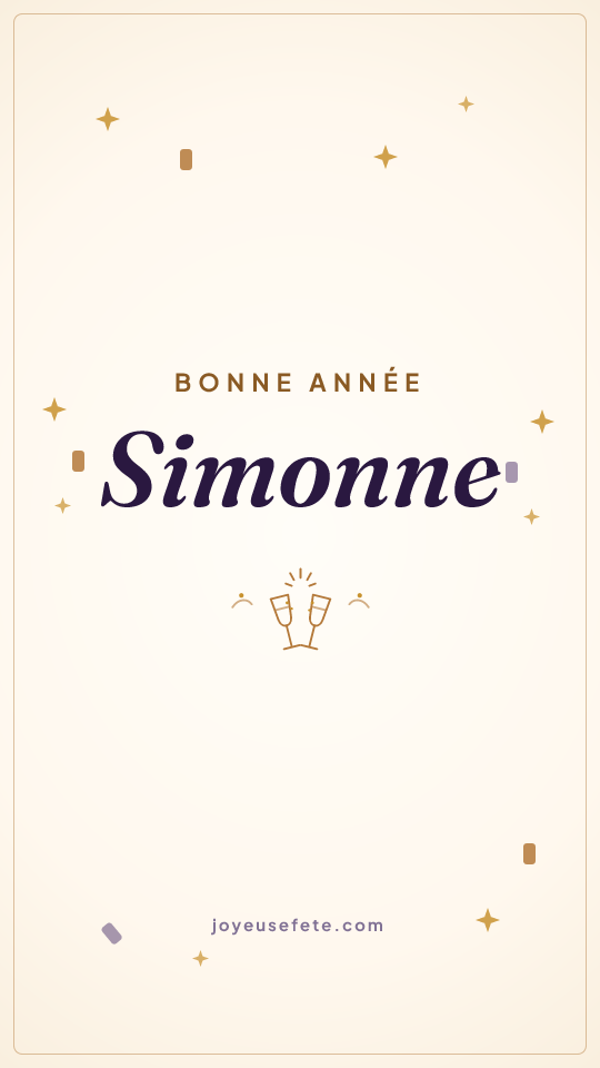 Image « Bonne année Simonne » au format story