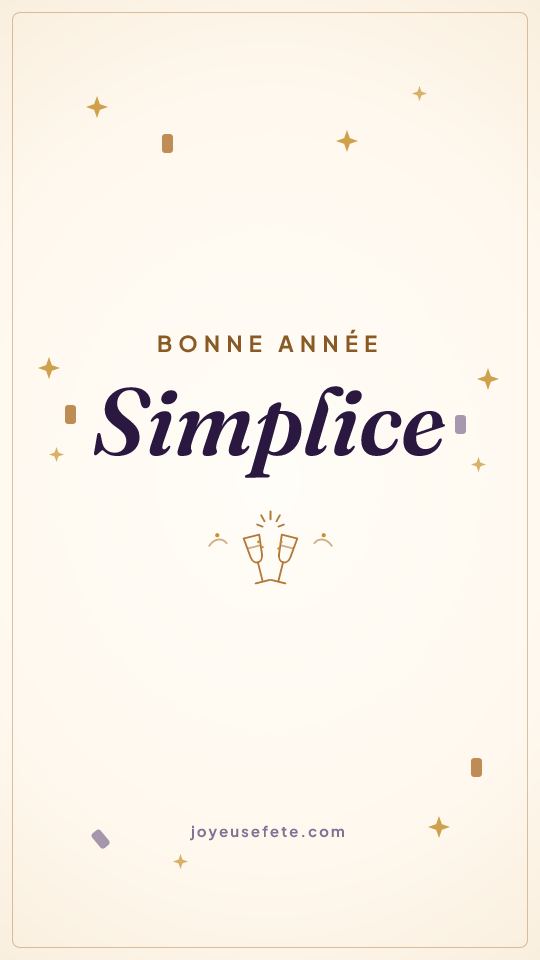 Image « Bonne année Simplice » au format story