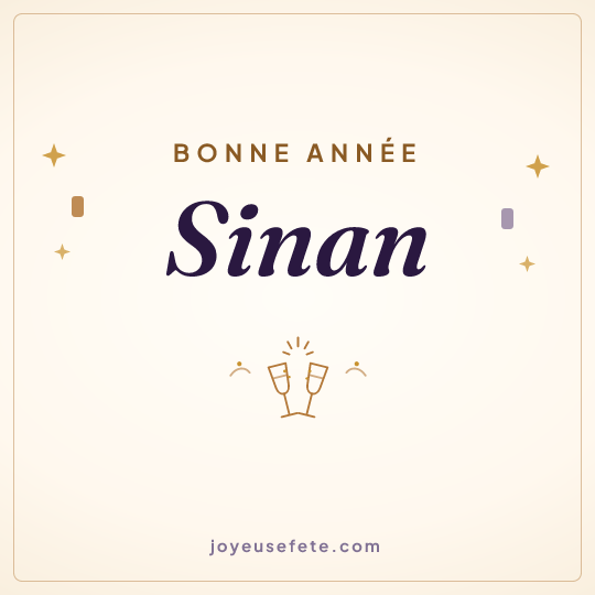 Image carrée « Bonne année Sinan » pour WhatsApp