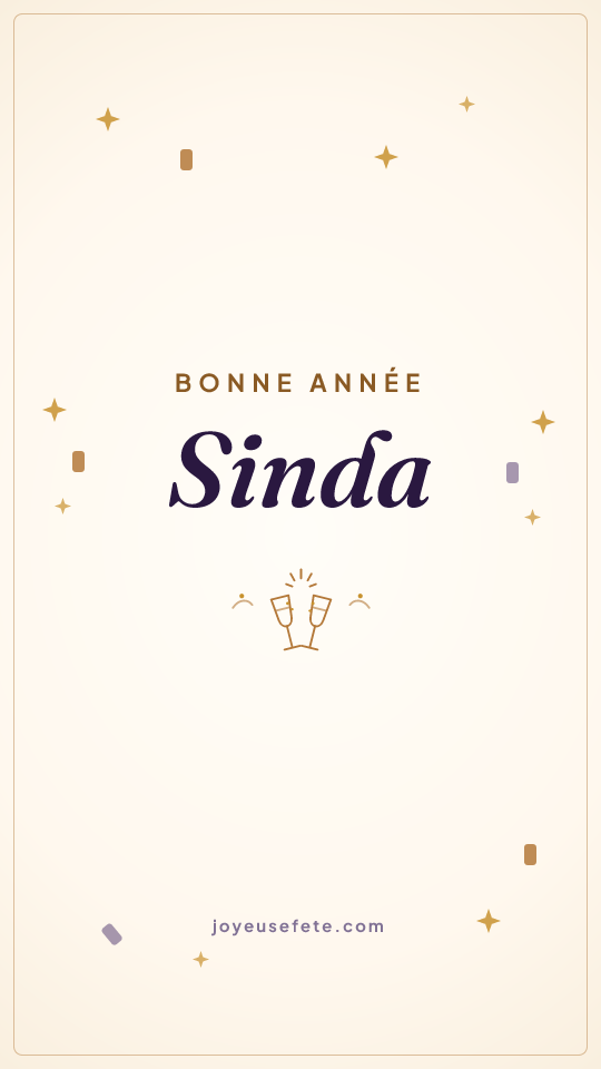 Image « Bonne année Sinda » au format story