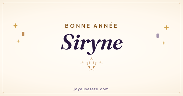 Image « Bonne année Siryne » au format large