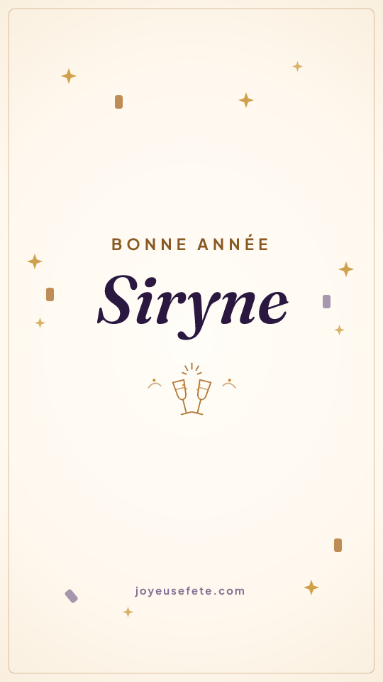 Image « Bonne année Siryne » au format story