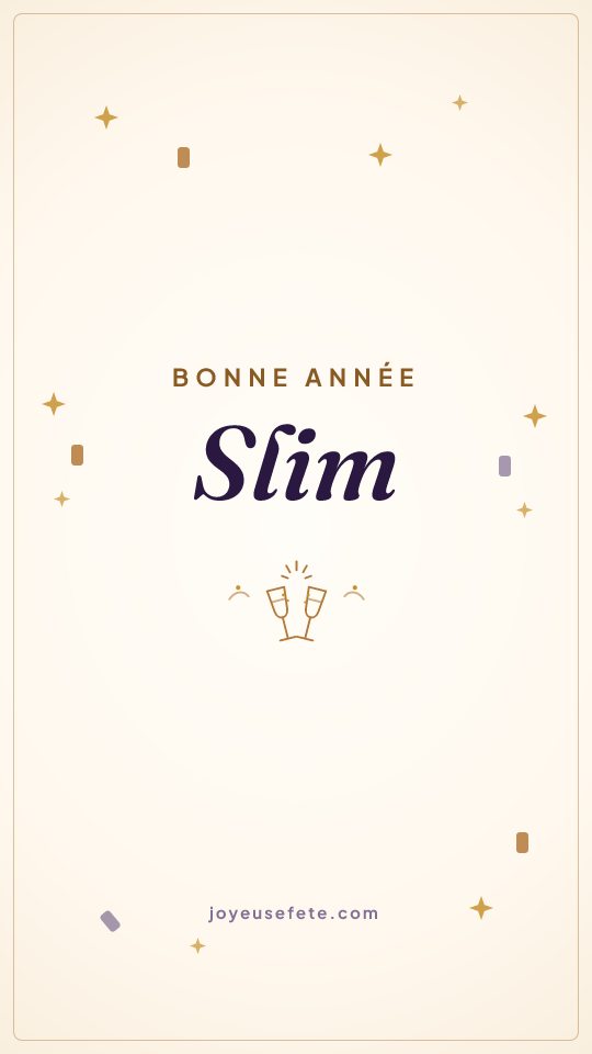 Image « Bonne année Slim » au format story