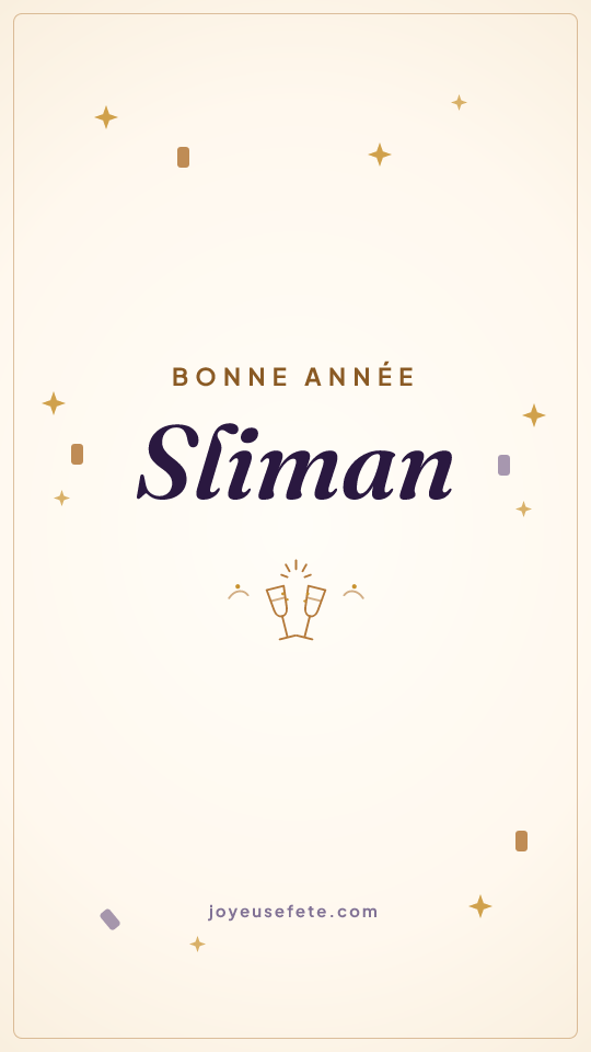 Image « Bonne année Sliman » au format story