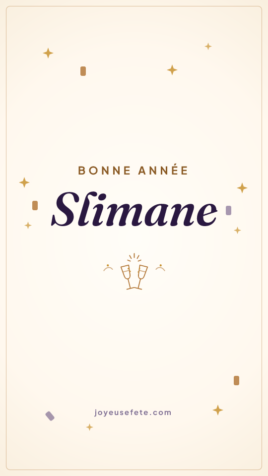 Image « Bonne année Slimane » au format story