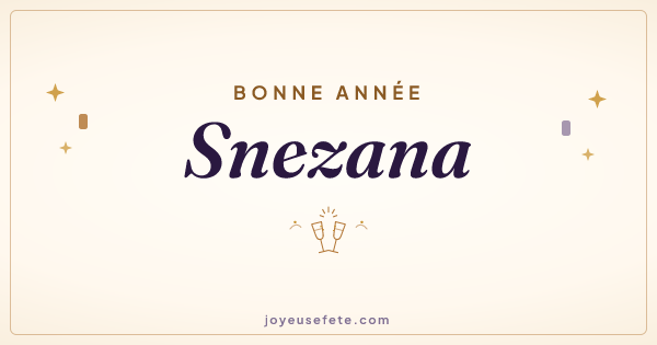 Image « Bonne année Snezana » au format large