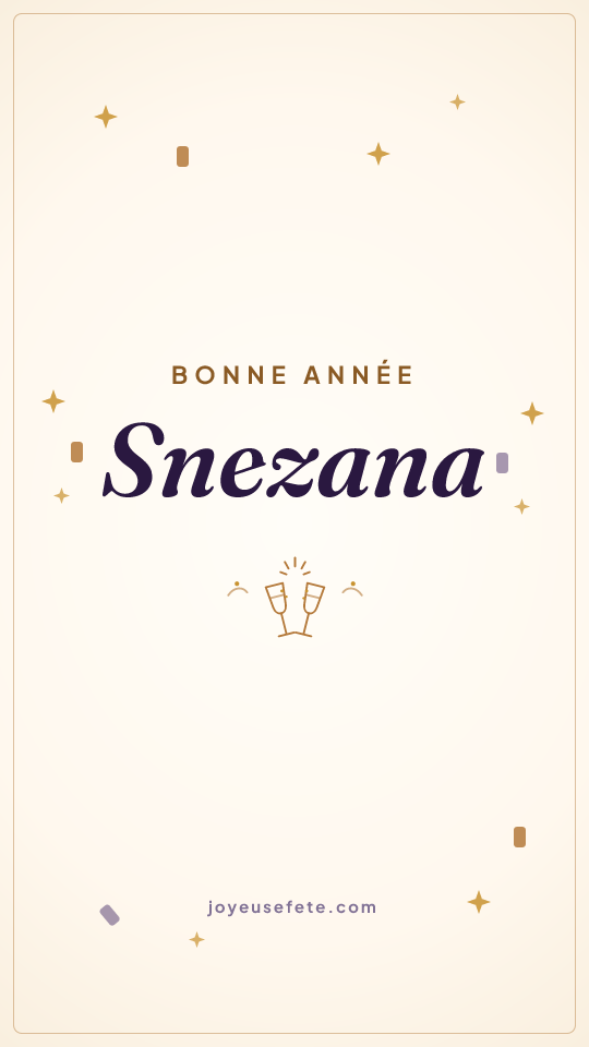 Image « Bonne année Snezana » au format story