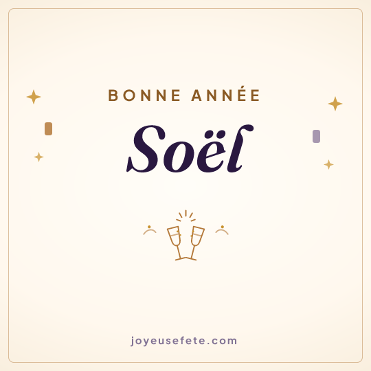 Image carrée « Bonne année Soël » pour WhatsApp