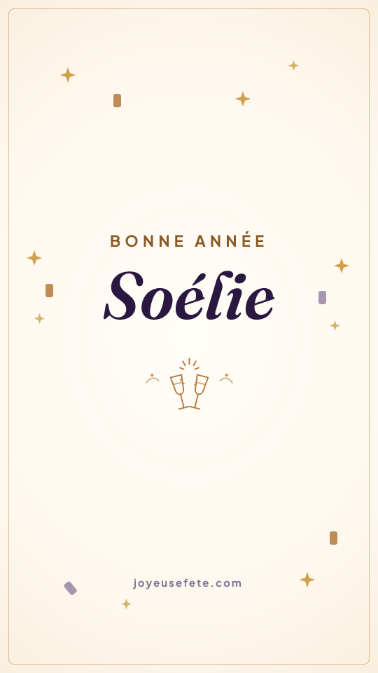 Image « Bonne année Soélie » au format story