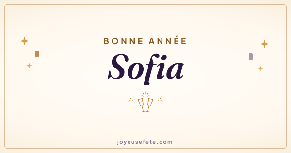 Image « Bonne année Sofia » au format large