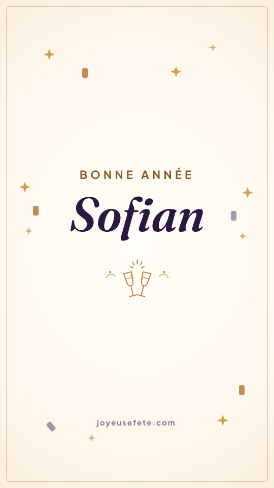 Image « Bonne année Sofian » au format story