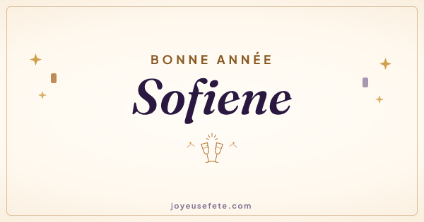 Image « Bonne année Sofiene » au format large