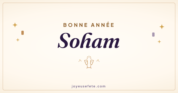Image « Bonne année Soham » au format large