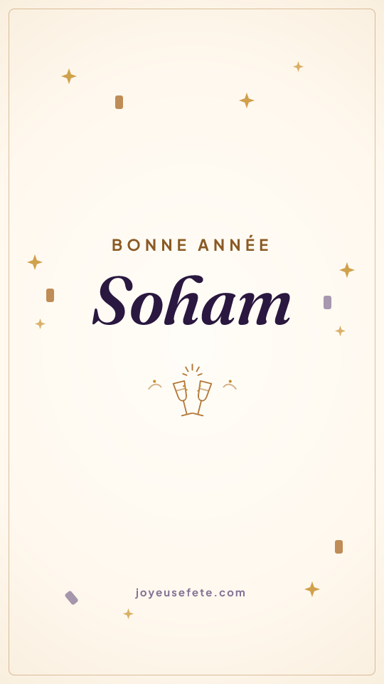 Image « Bonne année Soham » au format story