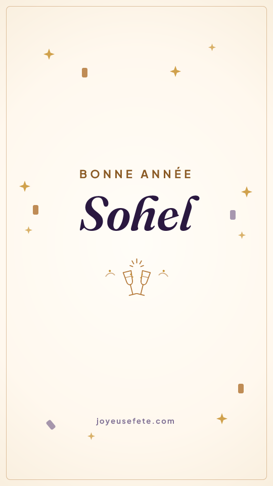 Image « Bonne année Sohel » au format story