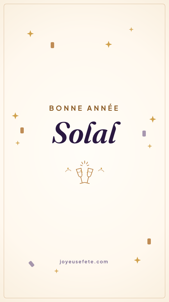 Image « Bonne année Solal » au format story