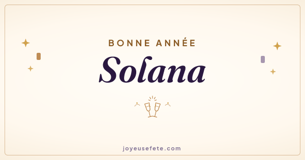 Image « Bonne année Solana » au format large