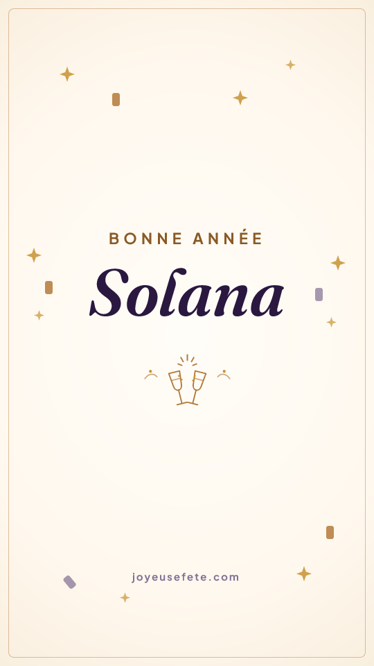 Image « Bonne année Solana » au format story