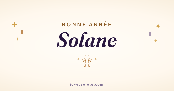 Image « Bonne année Solane » au format large