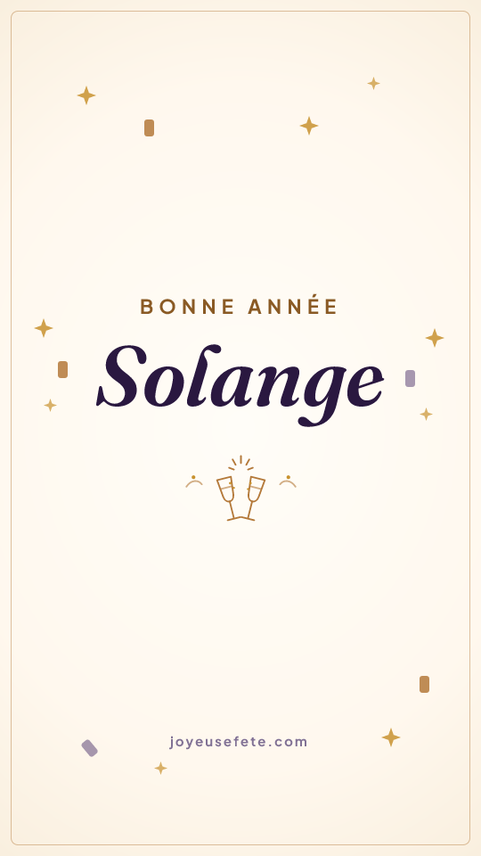 Image « Bonne année Solange » au format story