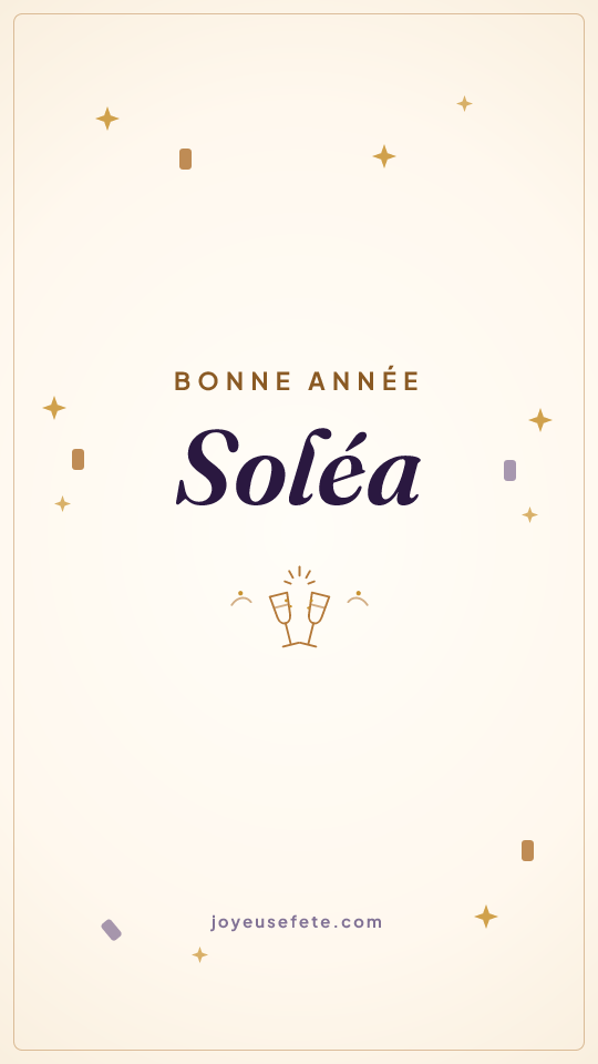 Image « Bonne année Soléa » au format story