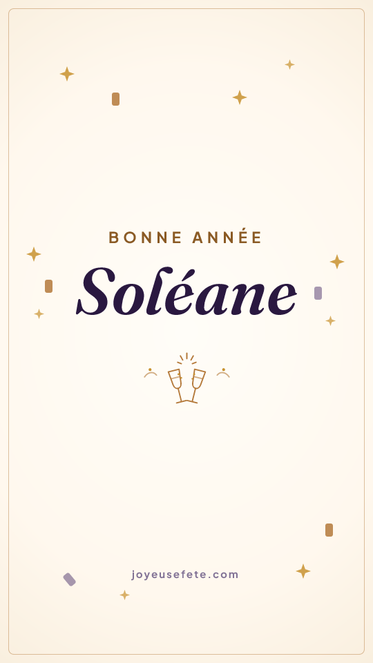 Image « Bonne année Soléane » au format story