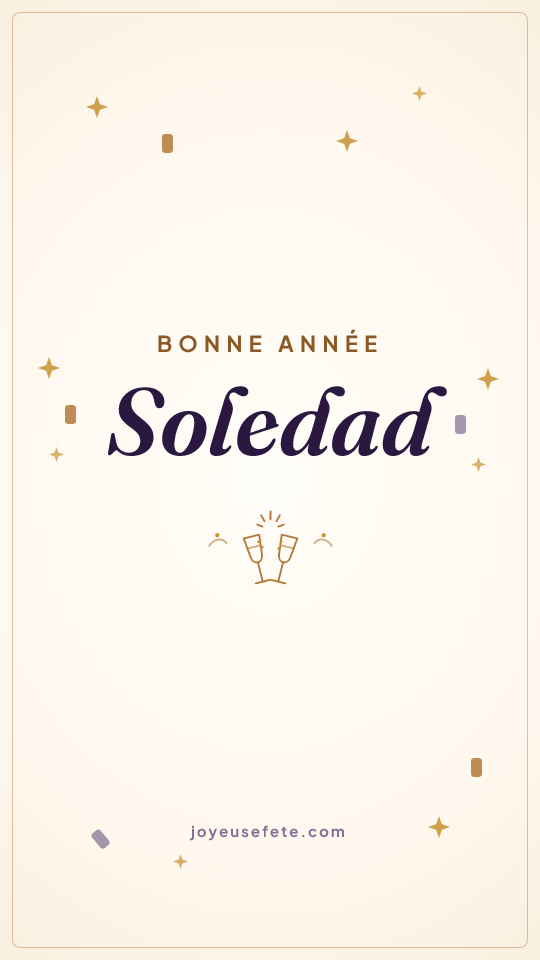 Image « Bonne année Soledad » au format story