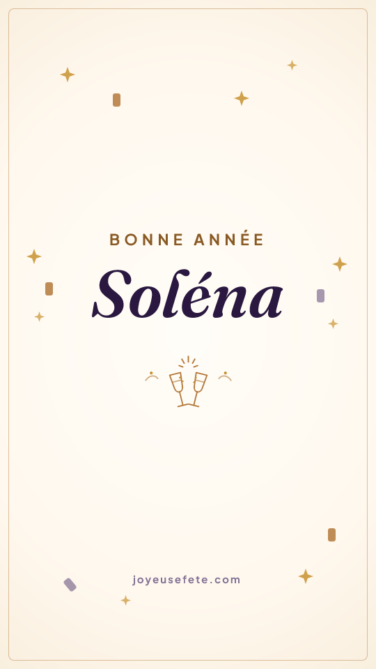Image « Bonne année Soléna » au format story
