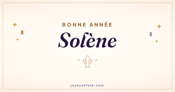 Image « Bonne année Solène » au format large
