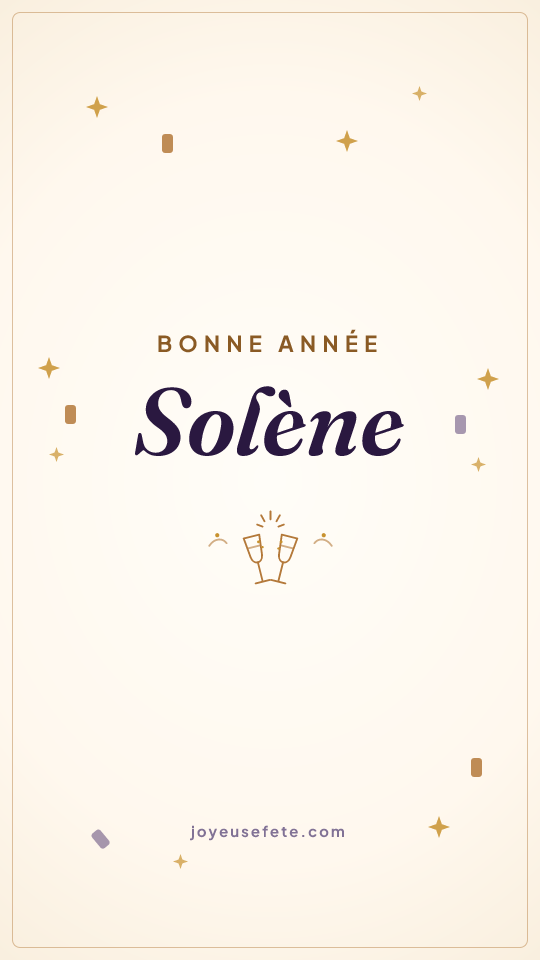 Image « Bonne année Solène » au format story