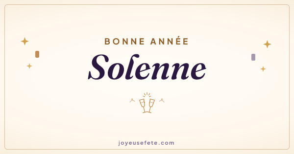 Image « Bonne année Solenne » au format large