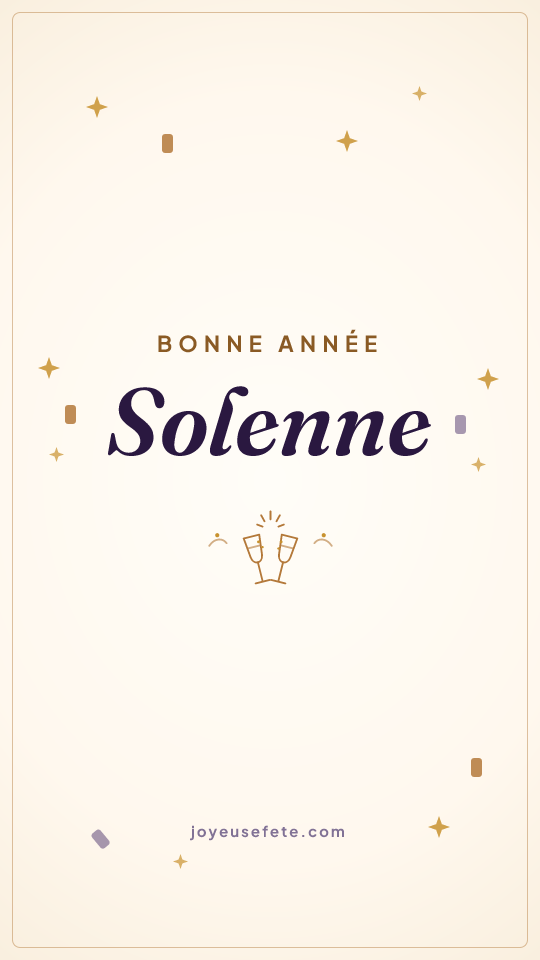 Image « Bonne année Solenne » au format story