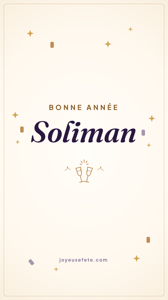 Image « Bonne année Soliman » au format story