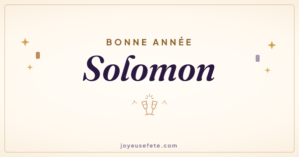 Image « Bonne année Solomon » au format large