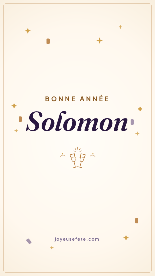 Image « Bonne année Solomon » au format story